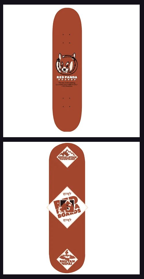 Red Panda Skateboards Decks