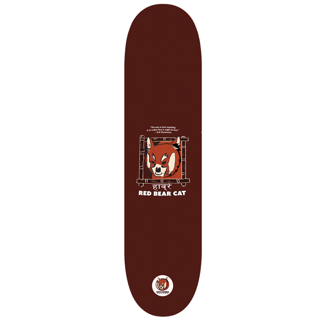 Red Bear Cat Red Panda Skateboard Deck