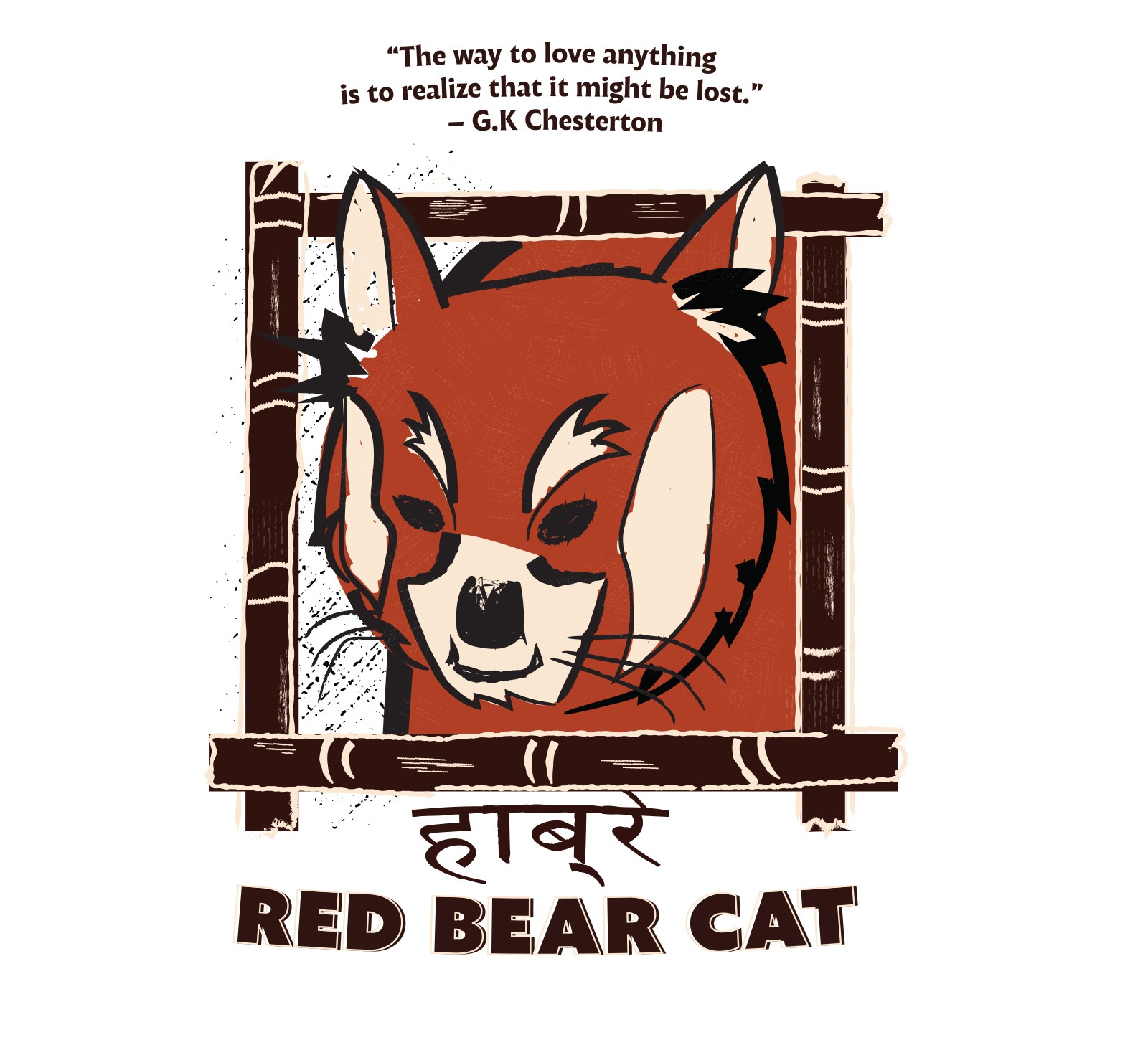 Red Bear Cat Skateboard Art